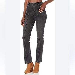 Abercrombie & Finch Curve Love Black Highrise Skinny Seam Slit Jeans